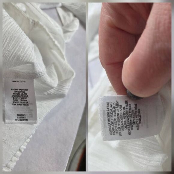 Leith Iridescent Light-Catching Sheer Floral Faux Wrap Top Blouse Sz. 1X NWT - Picture 8 of 8